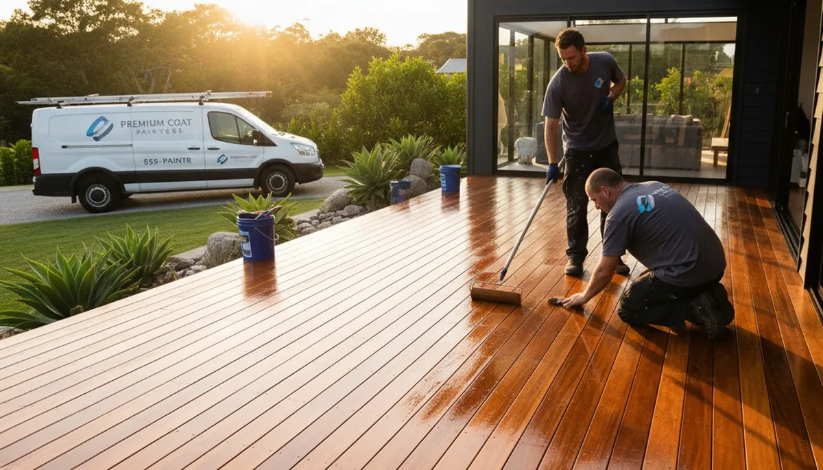 Professional deck staining and refinishing by expert painters in Wellesley, MA