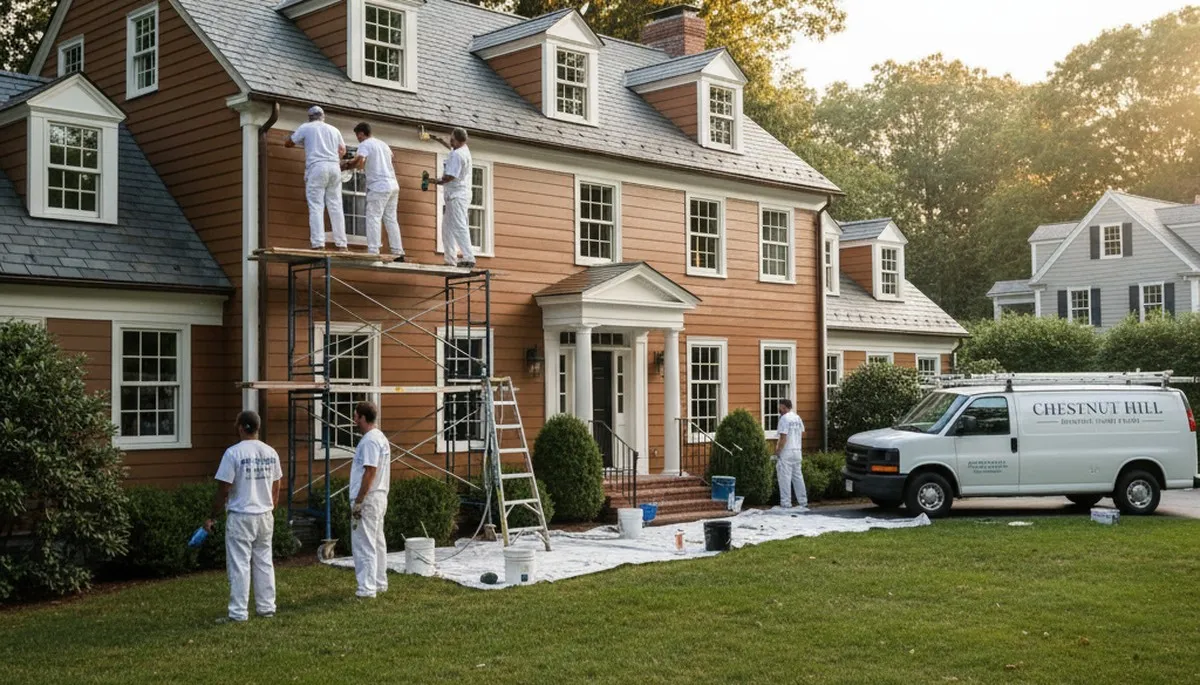 Professional house painters in Wellesley MA providing expert residential exterior painting services