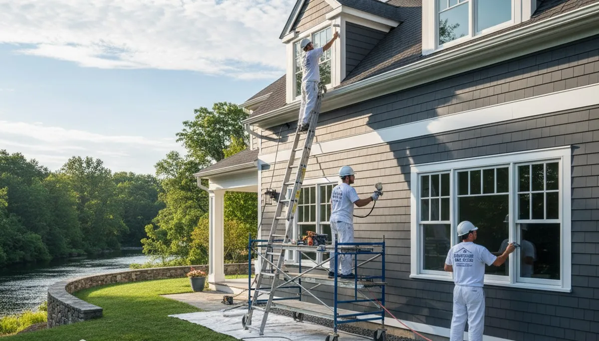 House painters in Wellesley, MA providing professional interior and exterior painting services