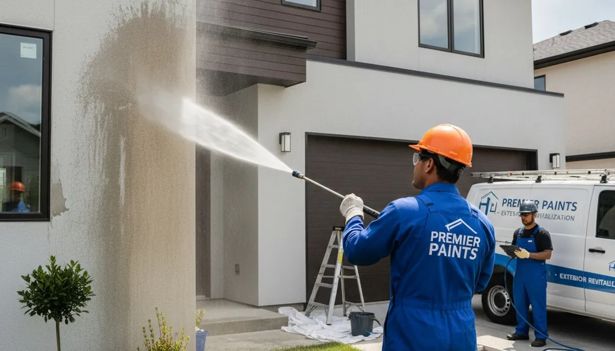 Professional pressure cleaning restoring home siding and deck in Wellesley, MA